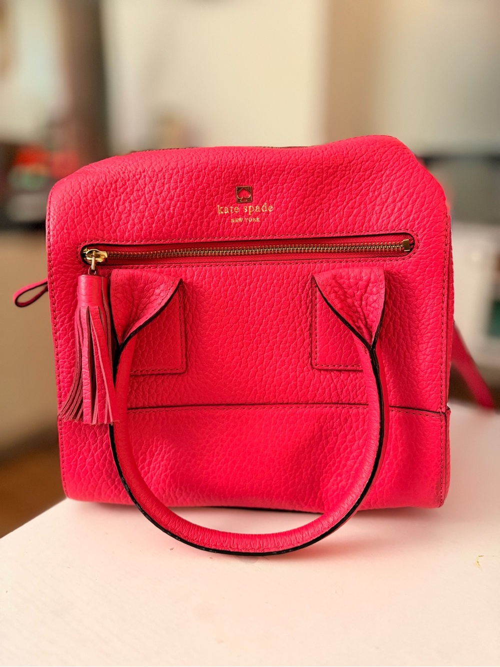 kate spade Hot Pink Leather Crossbody Satchel